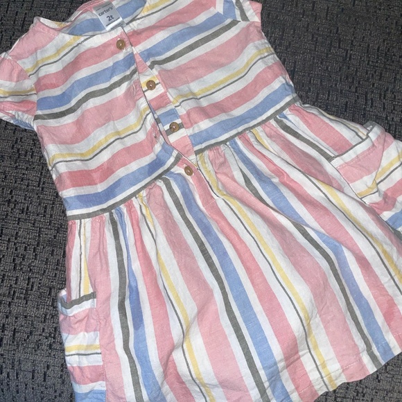 Carter’s short sleeve striped dress Size 2T - Picture 1 of 4